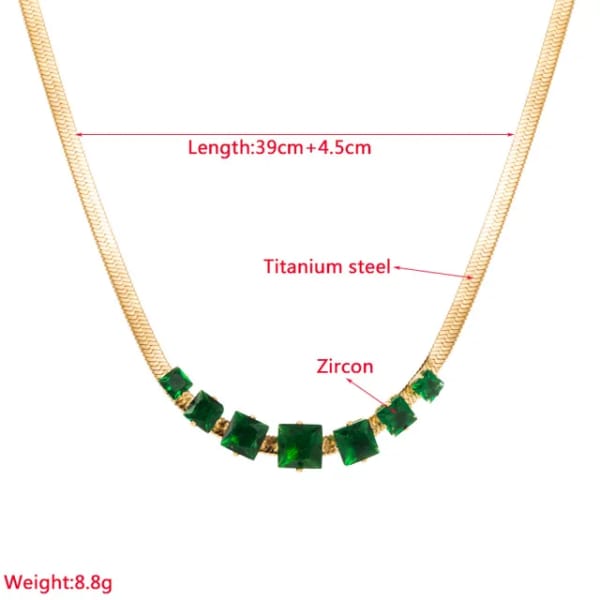 18K Gold Plated, Cluster Chain Set for Women & Girls