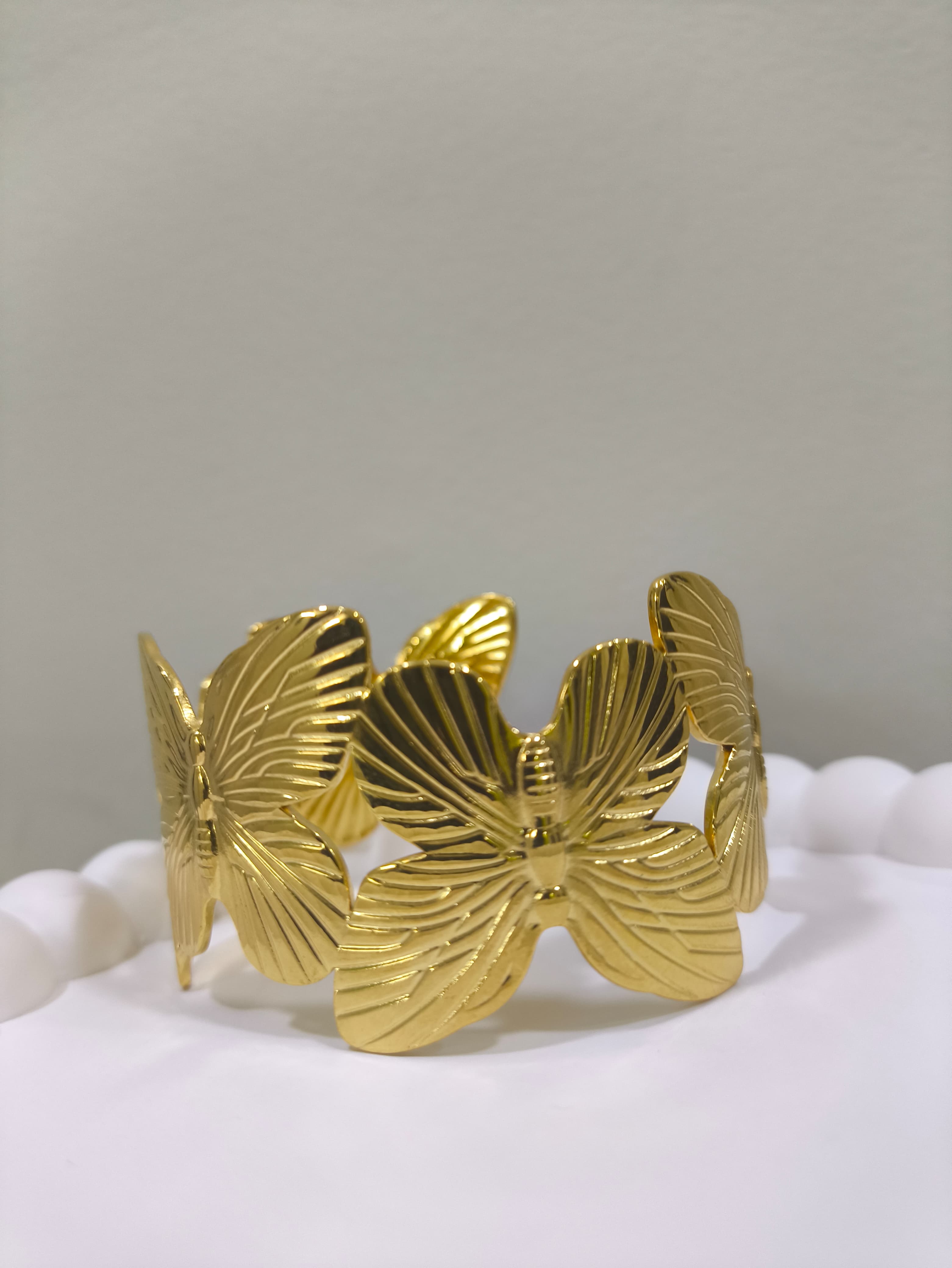 18K Gold Plated, Butterfly Bliss Cuff