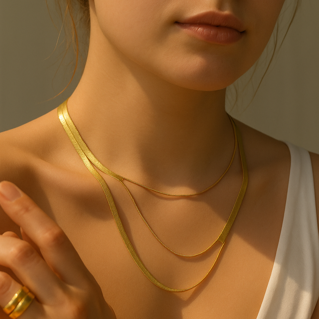 Triple Threat, layered Anti Tarnish Necklace