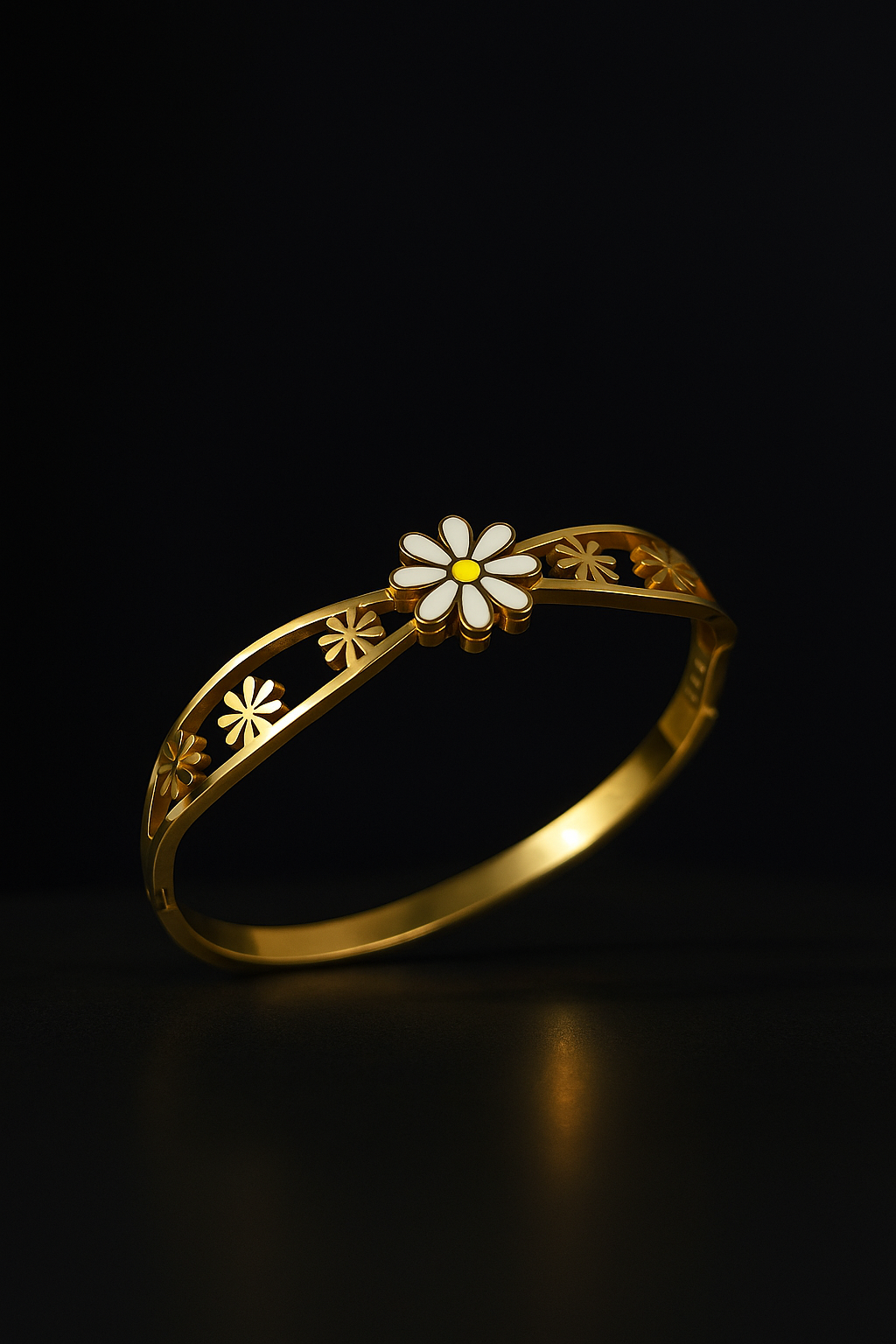 Daisy Bloom Gold Toned Anti Tarnish Bracelet for Women & Girls
