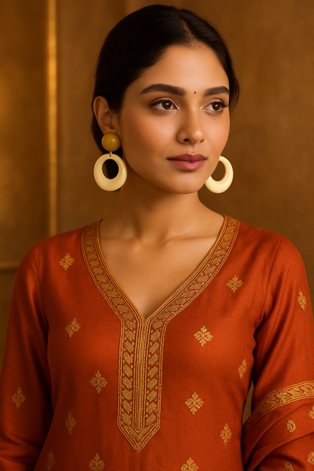 Trendy Round Hoop Drop Earrings for Women and Girls | Lightweight Resin Statement Earrings | Daily & Party Wear Fashion Jewelry