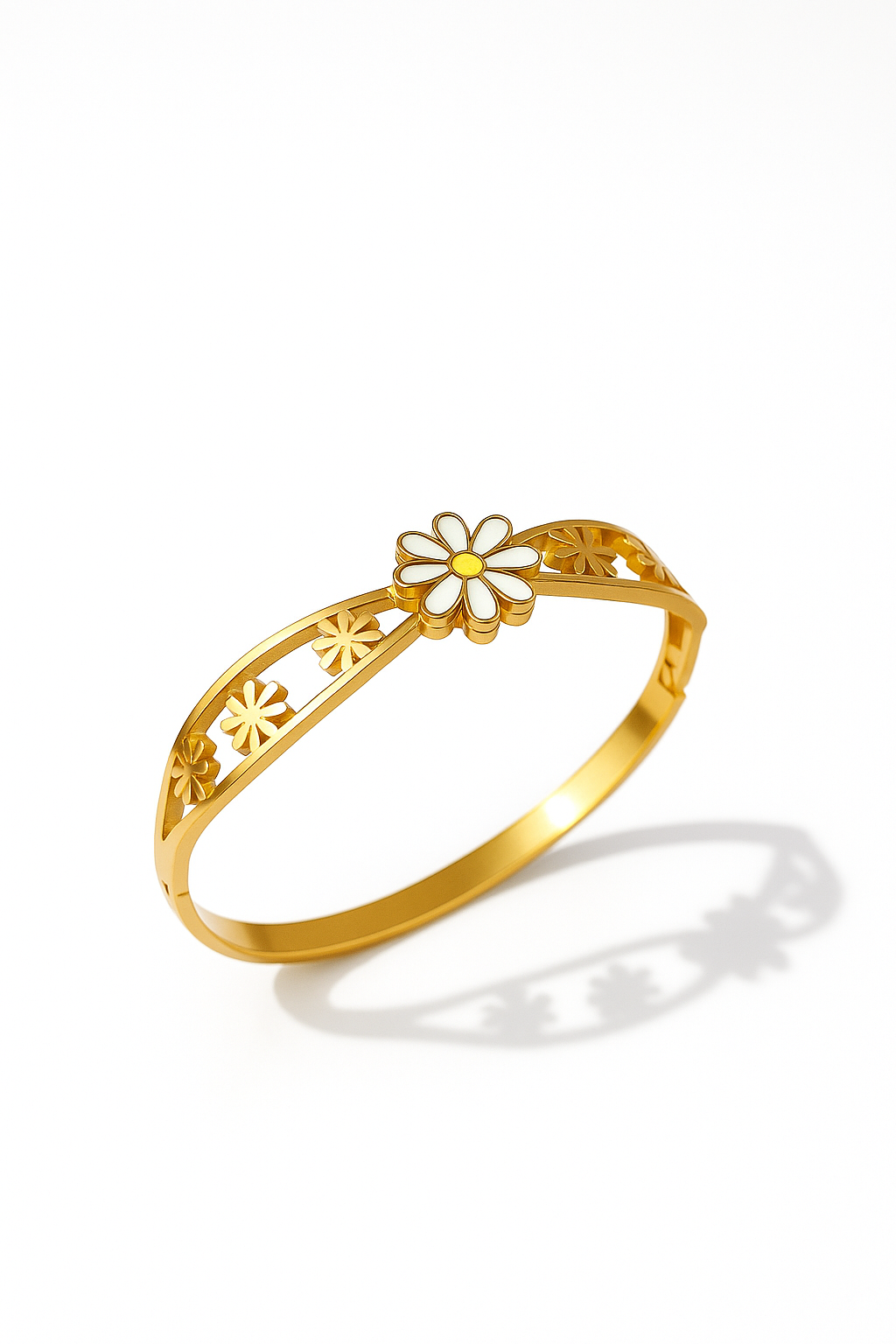 Daisy Bloom Gold Toned Anti Tarnish Bracelet for Women & Girls