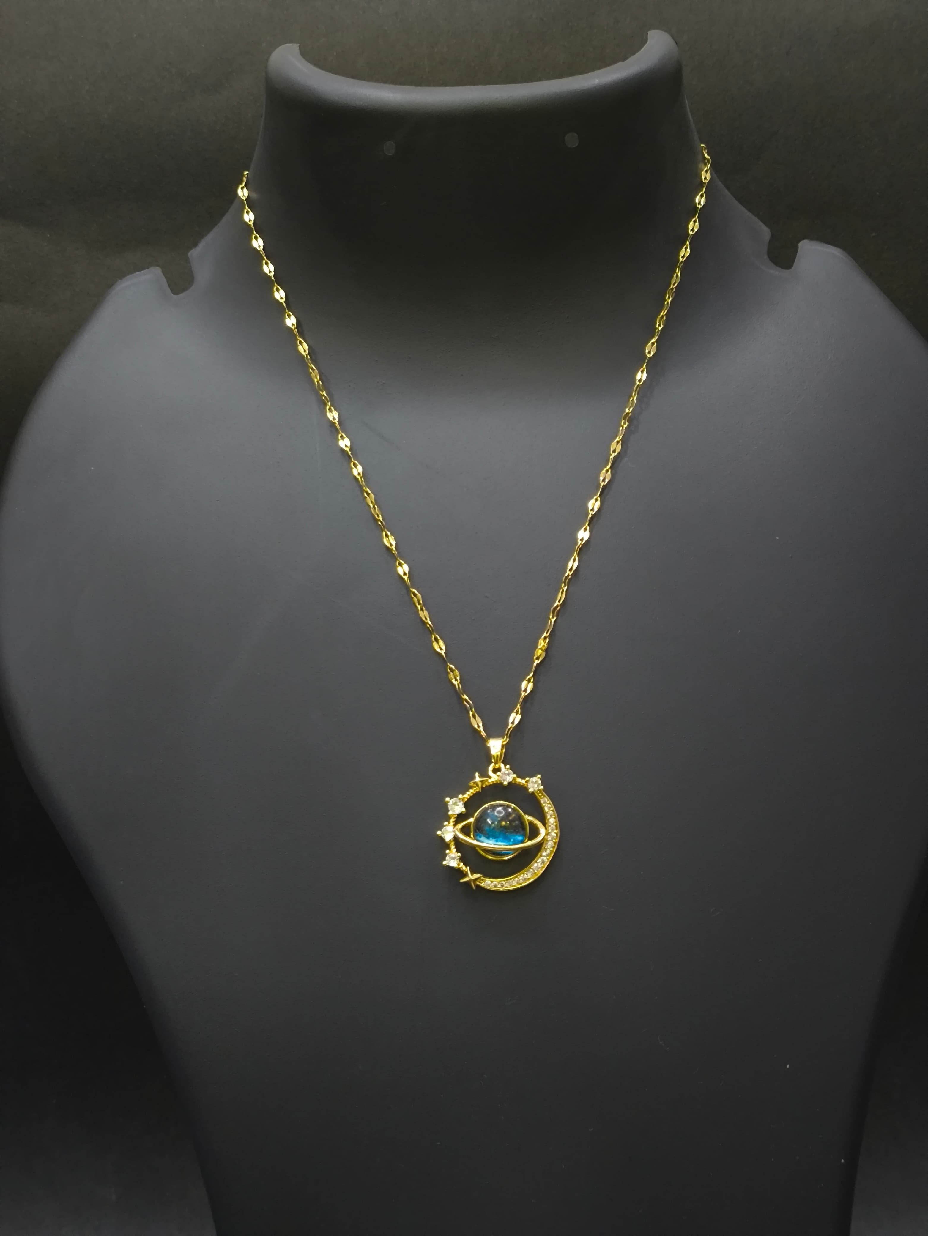 Cosmic Eye Necklace, Anti Tarnish Pendant