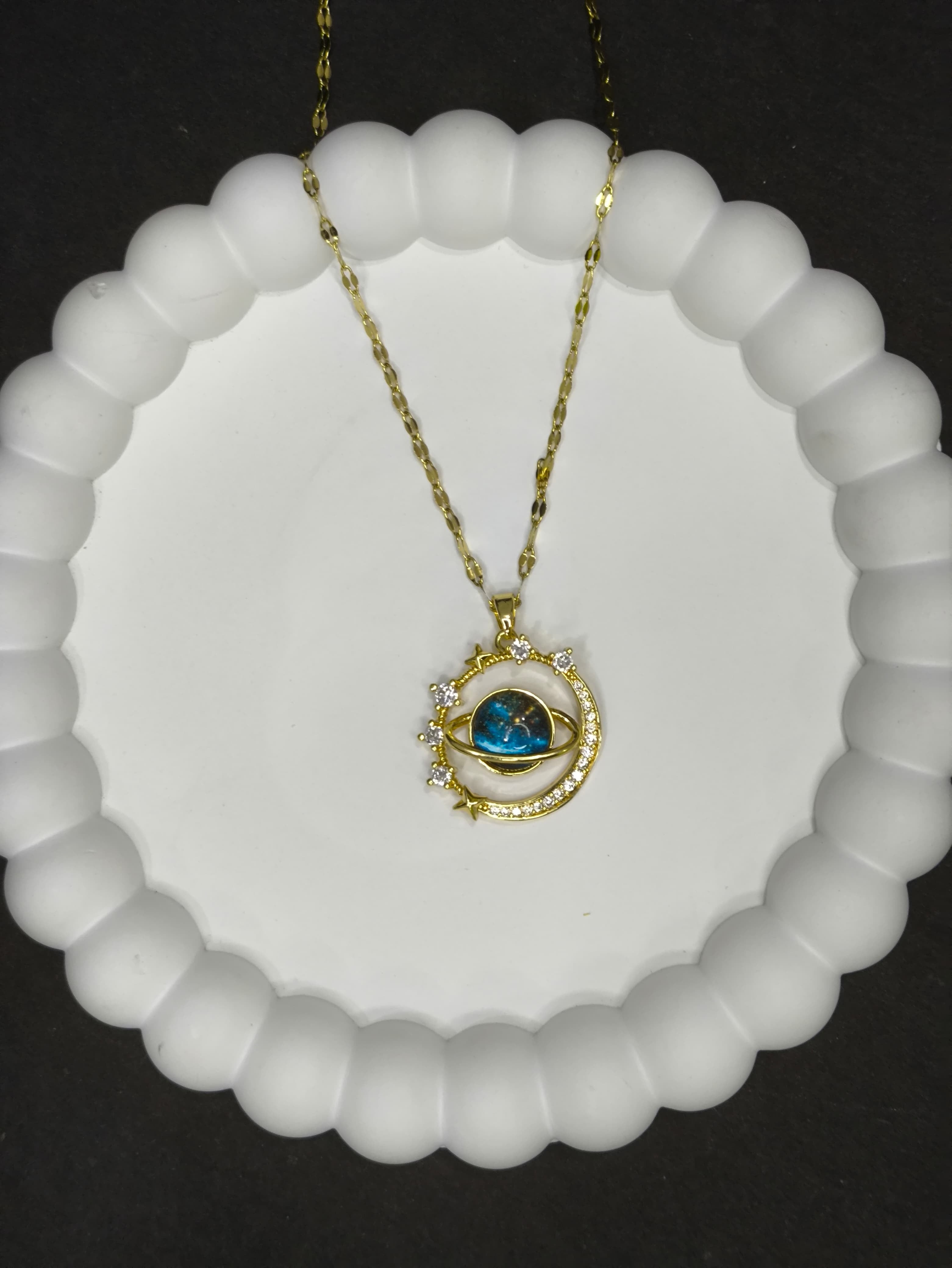 Cosmic Eye Necklace, Anti Tarnish Pendant