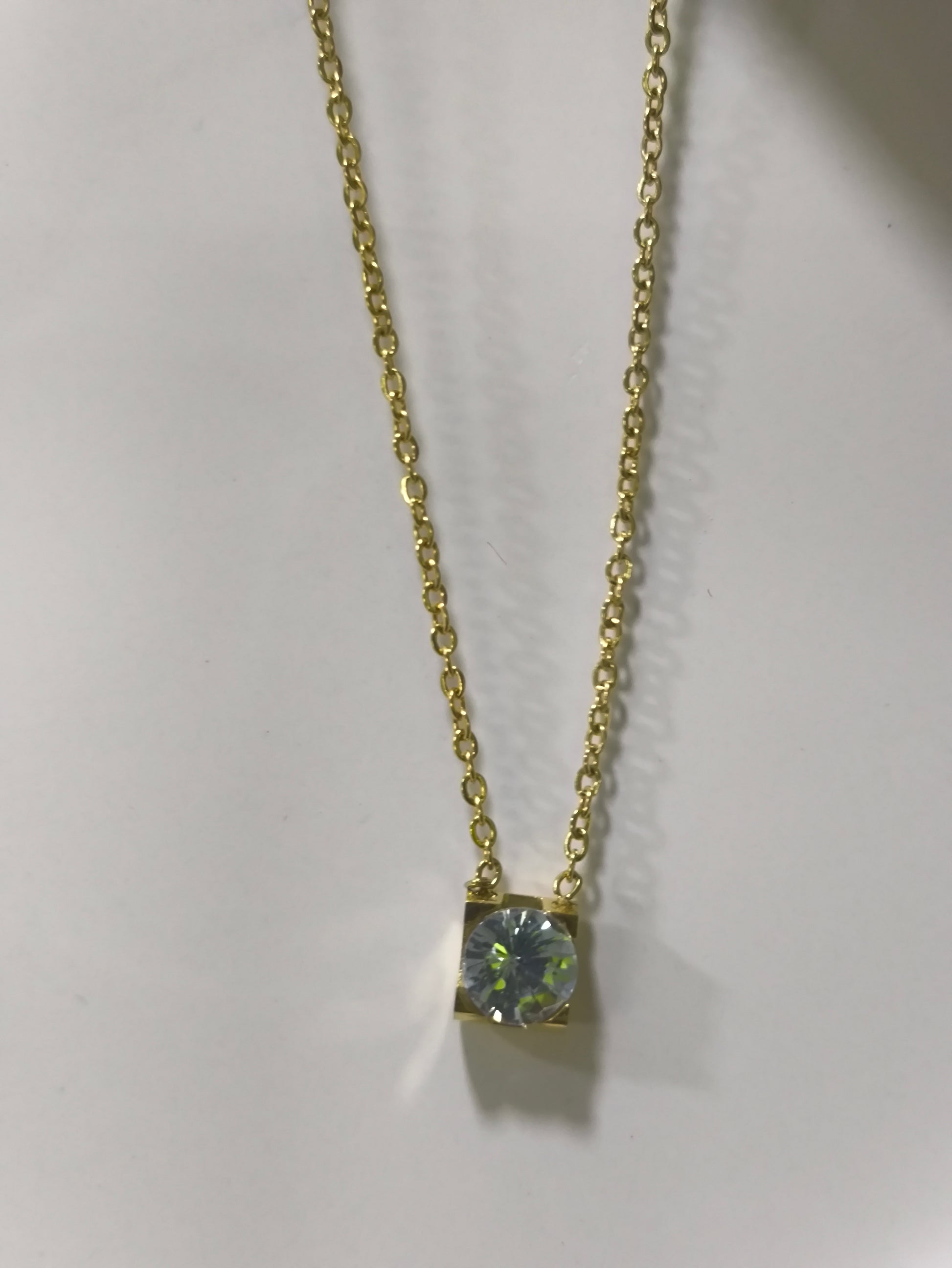 18K Gold Plated, American Diamond Infinity Spark necklace