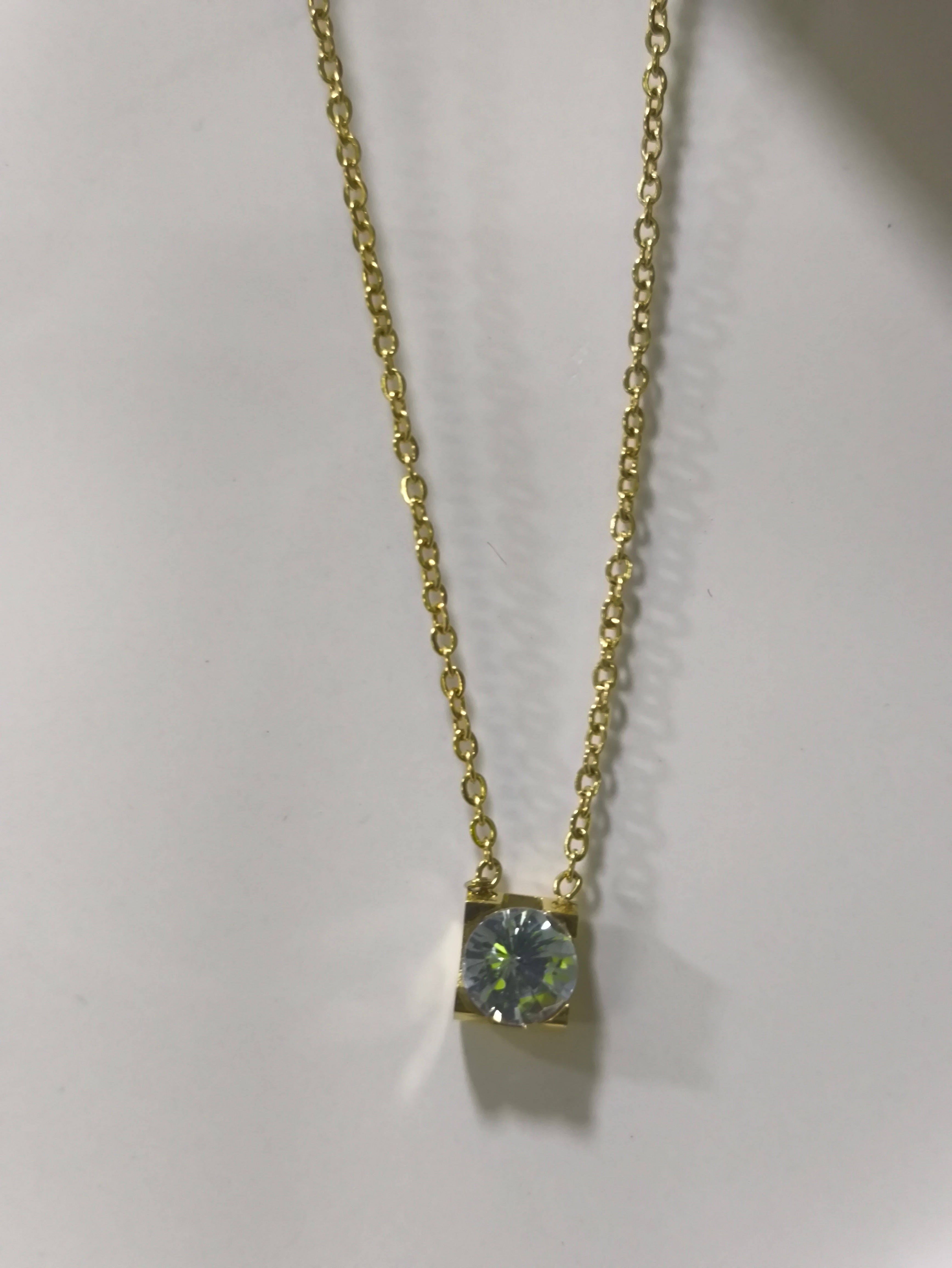 18K Gold Plated, American Diamond Infinity Spark necklace