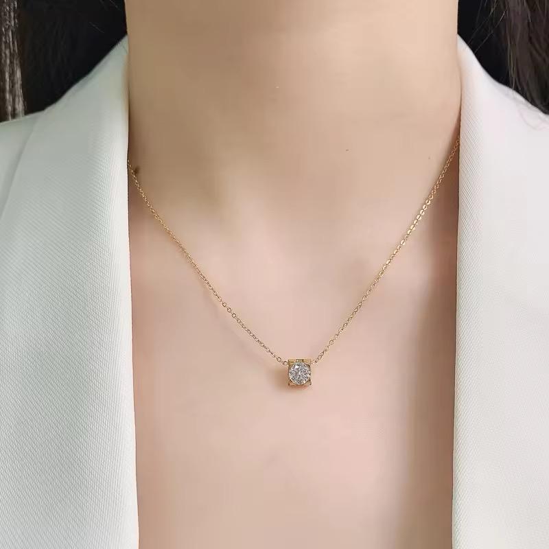 18K Gold Plated, American Diamond Infinity Spark necklace