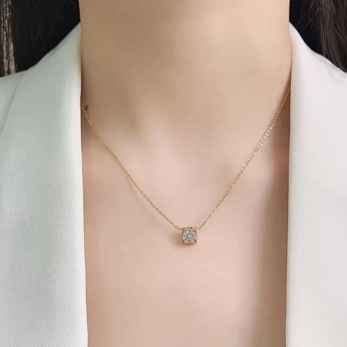 18K Gold Plated, American Diamond Infinity Spark necklace