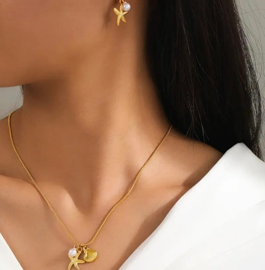 Elegant Anti-Tarnish Gold Toned Pendant Necklace for Women & Girls
