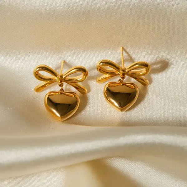 Anti Tarnish, Trendy Bow Love Knot Earring for Women and Girls