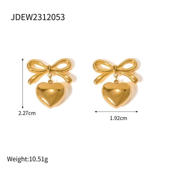 Anti Tarnish, Trendy Bow Love Knot Earring for Women and Girls