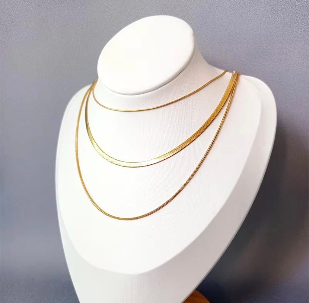 Triple Threat, layered Anti Tarnish Necklace